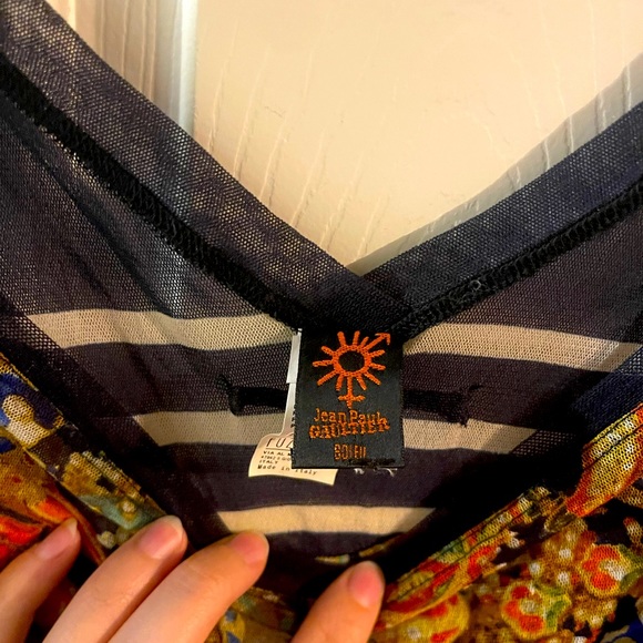 Jean Paul Gaultier top paisley and stripe. No size indicated - fits US M - Picture 3 of 4